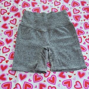 Colsie Women's Gray Ribbed Bike Shorts